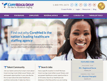 Tablet Screenshot of coremedicalgroup.com